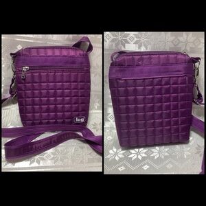 Lug Skipper Cross Body Bag Quilted Purple